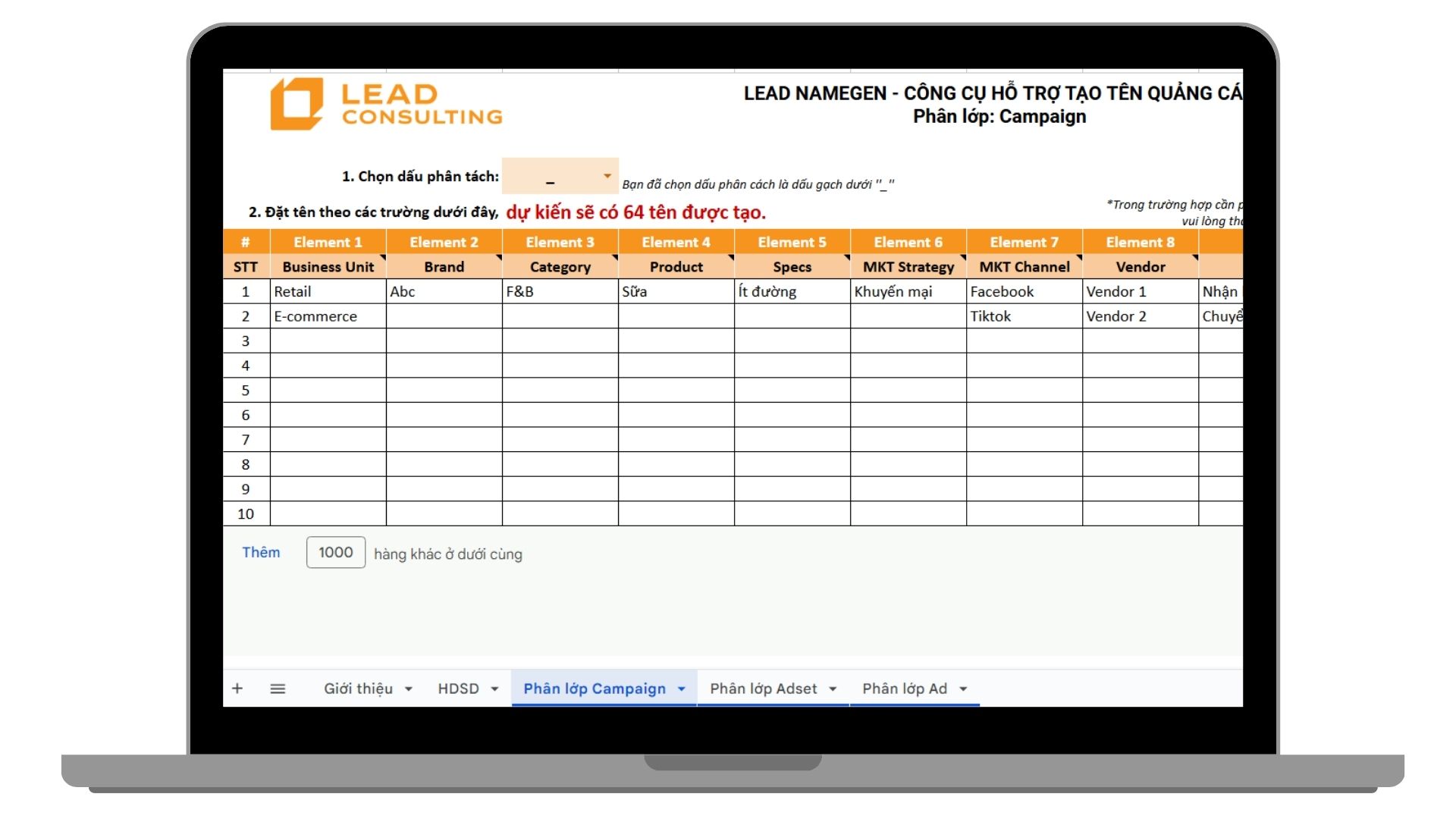 LEAD NameGEN - Chuẩn Hóa Tên Quảng Cáo Dễ Dàng